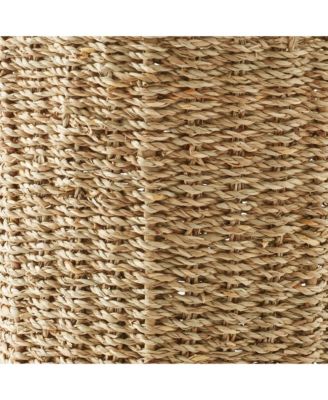 Hyacinth Waste Basket Woven Garbage Trash Can