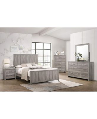Harmony Wood 5-Drawer Dresser with Mirror
