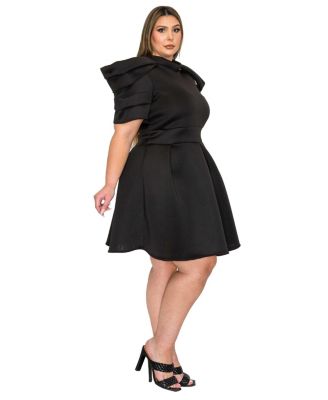 Plus Size Karina Neoprene Flare Dress