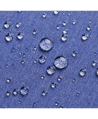 9Ft Patio BOHO Market Patio Umbrella 260GSM Acrylic Fabric 5-Year-Non-Fading Resort Outdoor Market Hyacinth Blue