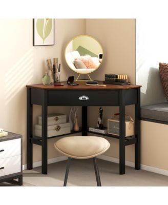 Corner Wooden Piece Laptop Computer Desk