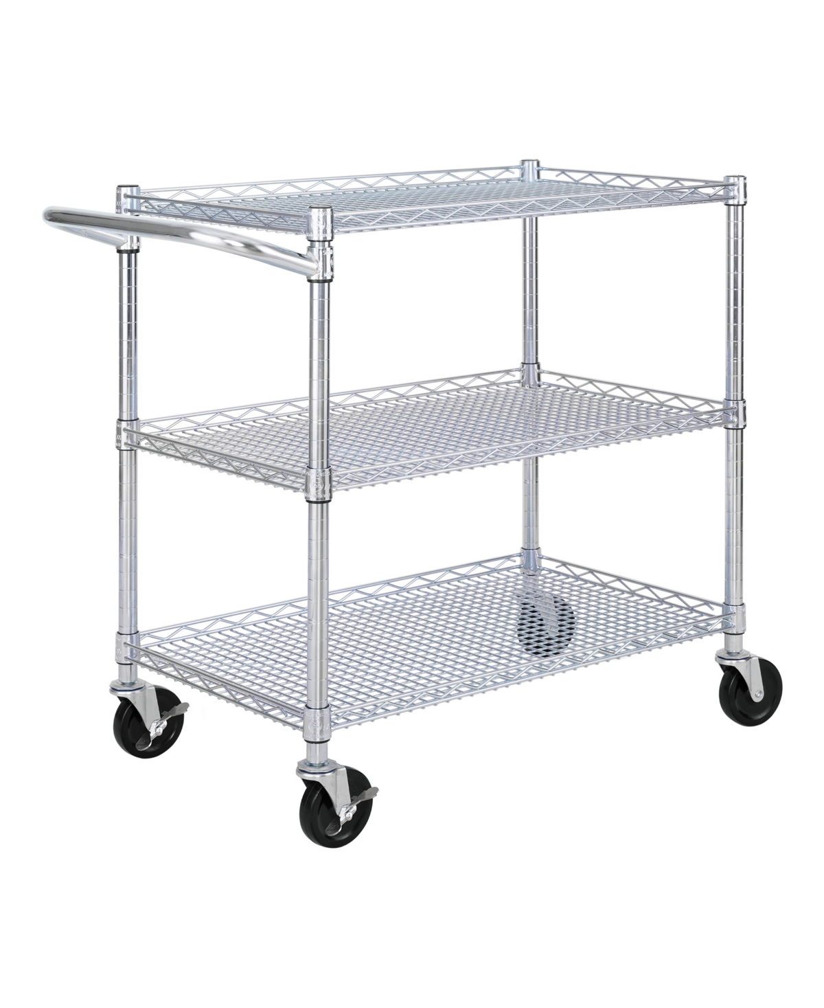 3-Tier Nsf-Certified Utility Cart - Silver