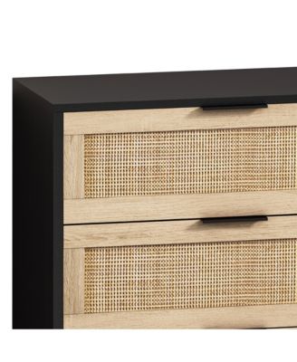 51.18"6-Drawers Rattan Storage Cabinet Rattan Drawer, for Bedroom, Living Room