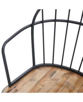 Indoor Dining Chair With Metal Legs (Set of 2),Light Birch