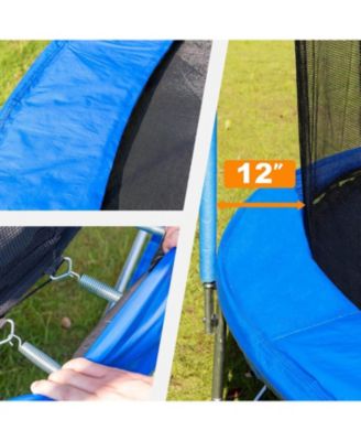 16FT Trampoline for Adults & Kids with Basketball Hoop, Outdoor Trampolines w/Ladder and Safety Enclosure Net for Kids and Adults