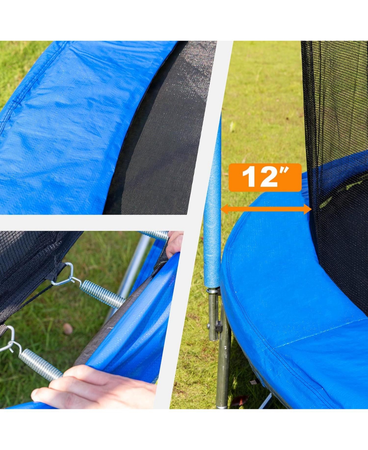 16FT Trampoline for Adults & Kids with Basketball Hoop, Outdoor Trampolines w/Ladder and Safety Enclosure Net for Kids and Adults