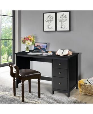 3-Drawer Home Office Study Computer Desk with Spacious Desktop