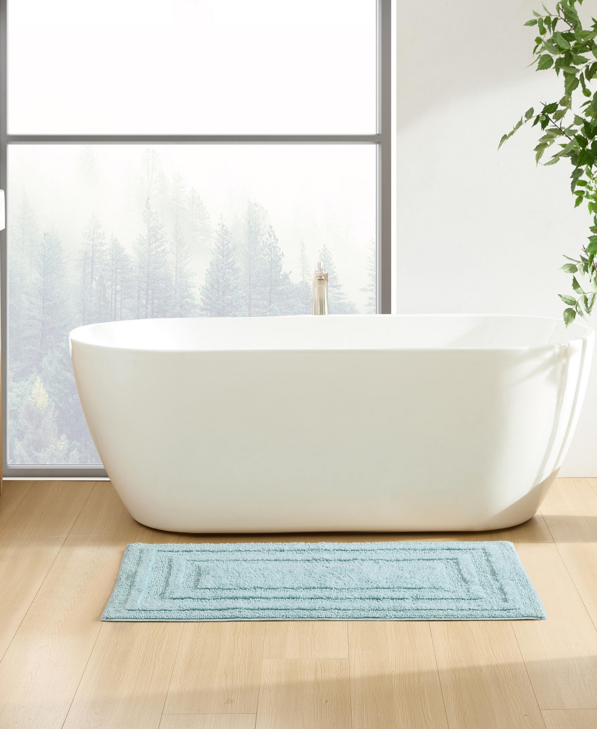 Eddie Bauer Logan Cotton Tufted Bath Rug, 24" X 40" In Blue