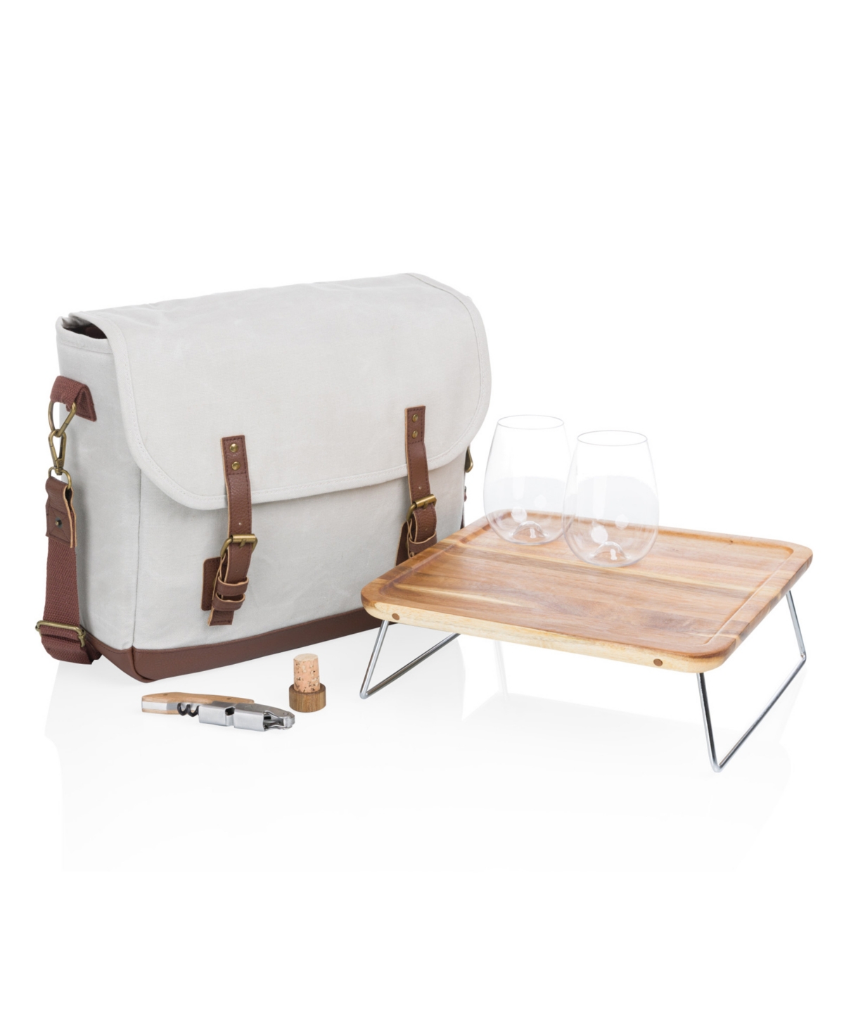 Adventure 2 Bottle Wine Cooler Tote Bag - Off-White