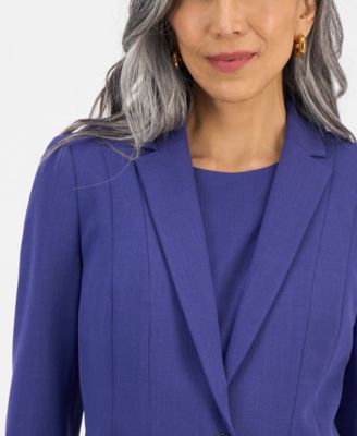 Women's Stretch Crepe One Button Blazer, Regular & Petite