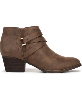 Women's Bryce Zip Round Toe Block Heel Short Boots