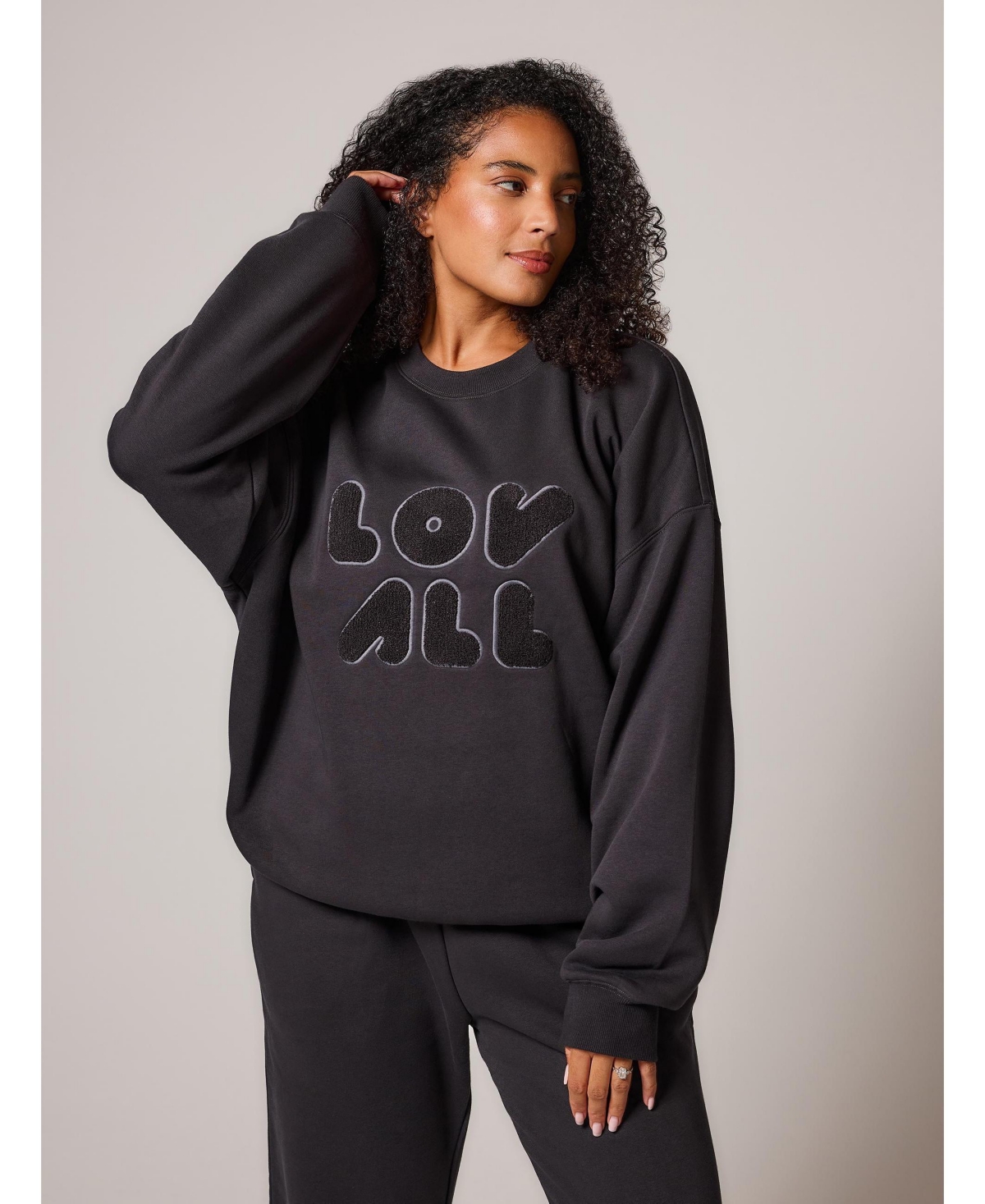 Women's All Szn Oversized Sweatshirt - Light grey marl