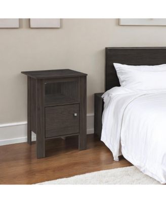 Nightstand with Cabinet Storage for Bedroom Organization and Bedside Use