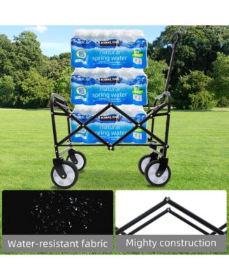 Collapsible Wagon Cart - 225lb Capacity, Black