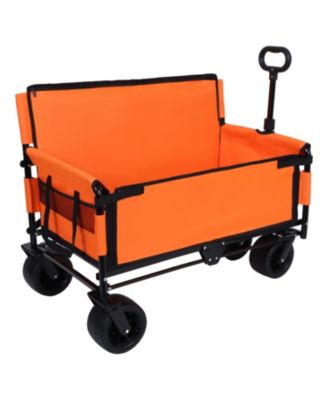 3-in-1 Folding Wagon Cart - 500lb, All-Terrain, Orange