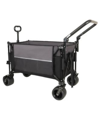 Folding Wagon Cart - Heavy Duty, All-Terrain, Black/Gray