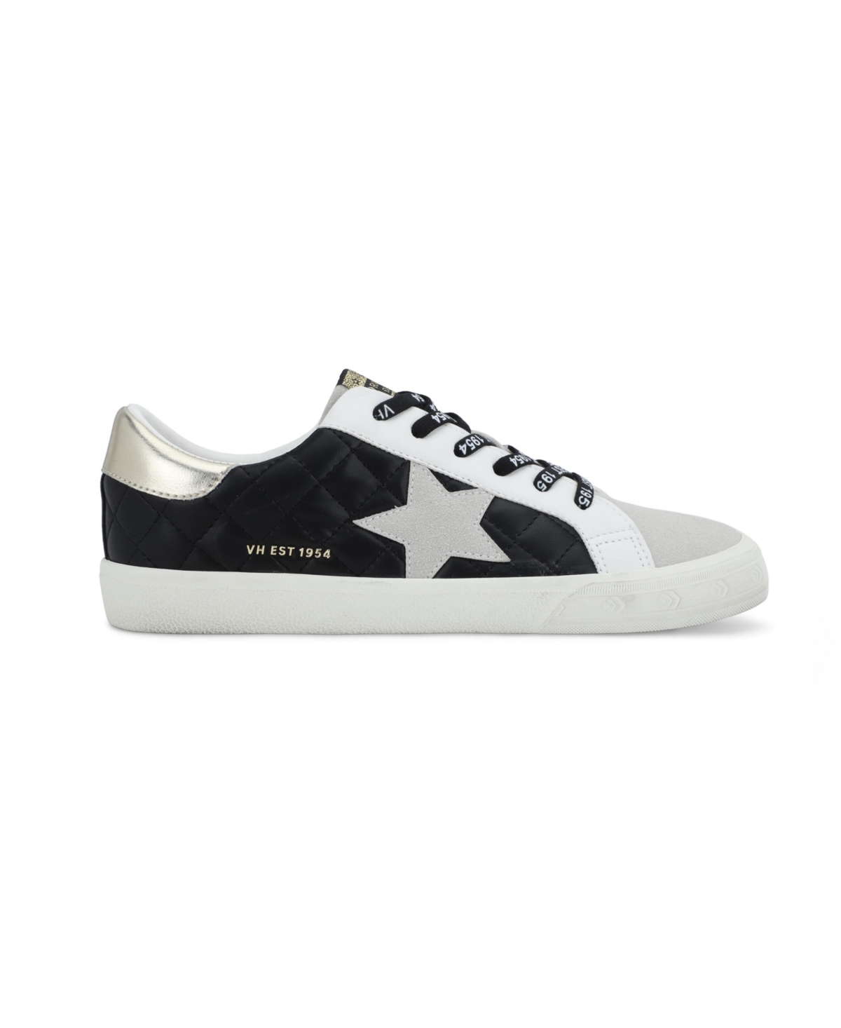Grande - Black Grey Quilted Women's's Sneaker by Vintage Havana - Grey