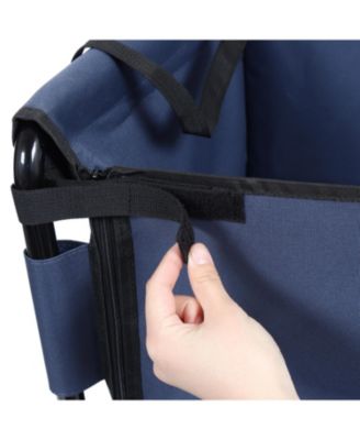 3-in-1 Folding Wagon Cart - 500lb, All-Terrain, Dark Blue