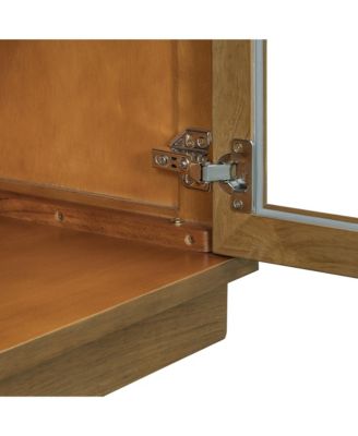 Large Storage Buffet Cabinet with Glass Doors (Pine)