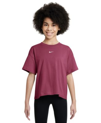 Nike - Big Girls Sportswear Essential Cotton Swoosh Logo T-Shirt