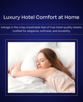 Luxury 1000 Thread Count Bed Sheets Set - 100% Cotton Sateen - Soft, Thick & Deep Pocket - Queen