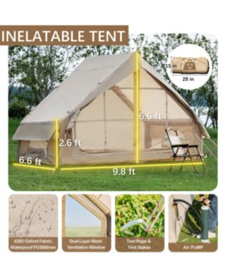 Inflatable Glamping Tent - 4-6 Person, Waterproof