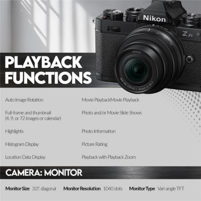 Z fc DX-Format Mirrorless Camera with NIKKOR Z DX 16-50mm f/3.5-6.3 VR Lens, Black with Candisk PRO 64GB, Alpine 120, Pro Optic Filter Kit,ProOp