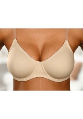 Women's B-DDD Clear Strap No-Padding Underwire T-Shirt Bra
