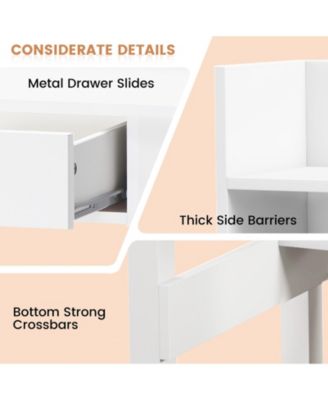 Home Office Computer Desk with Storage Shelves and Drawer Ideal for Working and Studying
