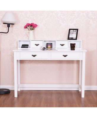 Home Office Writing Mission Computer Desk with 4-Drawer