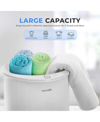 Single Touch Towel & Blanket Warmer (SLTLW100) - White - Holds 2 Large Towels