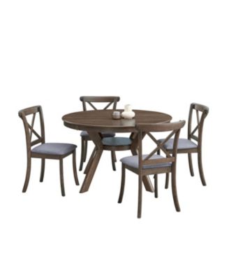 Modern Round Dining Set (Table with 4 Chairs)