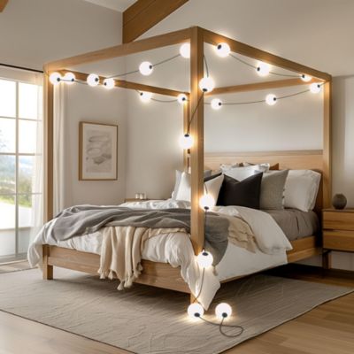 Ambience 30' LED Outdoor Orb String Lights with G100 Bulbs