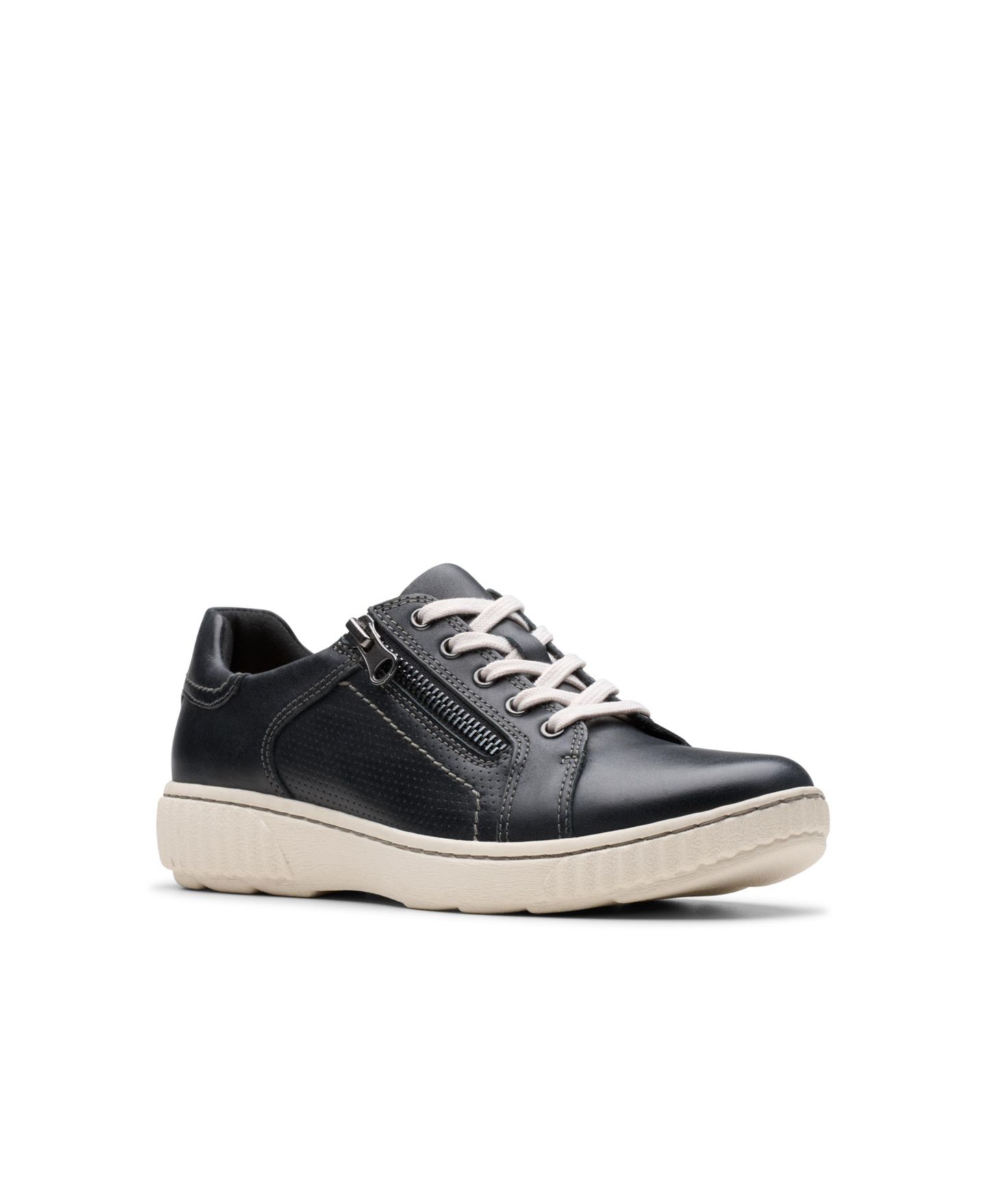 Женские кроссовки Clarks Collection Caroline Janna Casual Comfort, цвет: Чёрный / Белый — фото 1