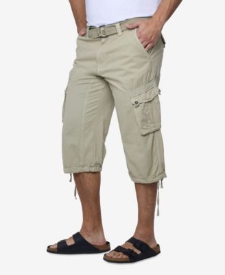 X RAY Big & Tall XRAY Belted Below Knee Long Cargo Shorts
