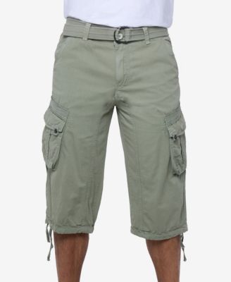 XRAY Men's Belted Below Knee Long Cargo Shorts