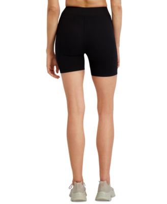 Women's Ribbed Solid-Color 6" Bike Shorts