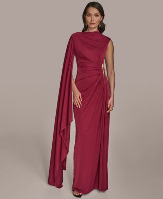 Donna Karan New York - Women's Solid-Color Asymmetrical Gown