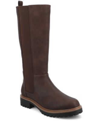 Women's Brandi Lug Sole Extra Wide Calf Knee High Boots