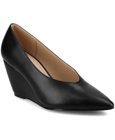 Женские туфли Journee Collection Danika High Vamp Wedge Pumps, цвет: Чёрный