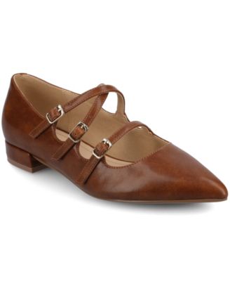 Women's Gretel Strappy Mary Jane Pointed Toe Flats