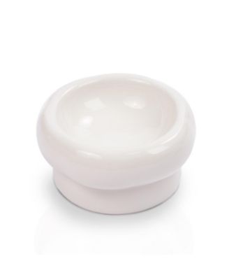 Abstract Bubble Shaped Stoneware Elevated Pet Bowl, Raised Ceramic Food & Water Dish for Dogs and Cats