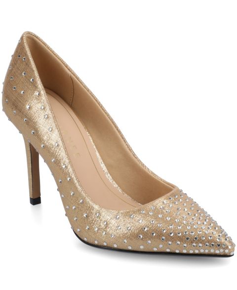 Женские туфли Journee Collection Venus Pointed Toe Stiletto Pumps, цвет: Золотой