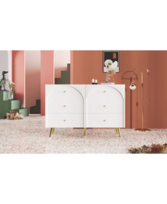 Modern Metal & Wood Dining Cabinet