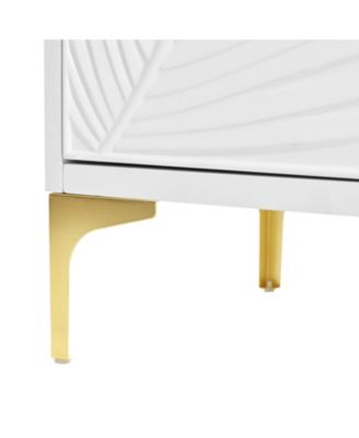 White 4-Door Storage Cabinet with Adjustable Shelves