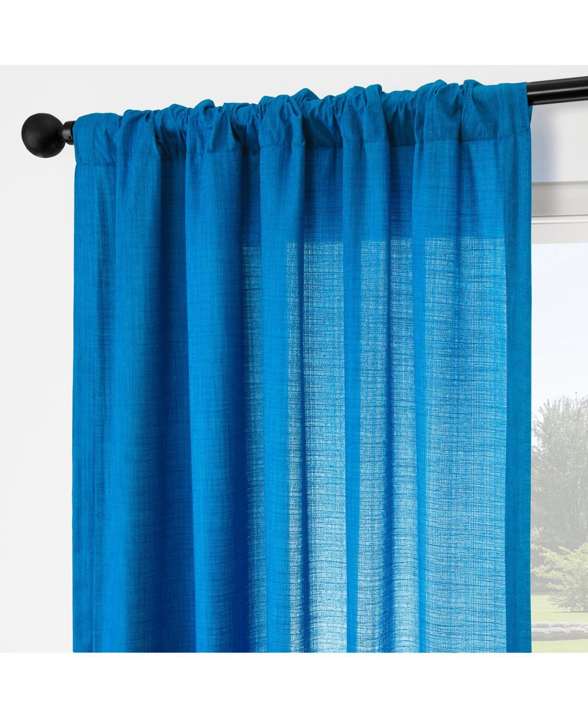 Half Price Drapes Tan Rustic Weave Sheer Linen Curtains (2 Panels) Rod Pocket Window Curtains And Drapes, 50 W X 96 L