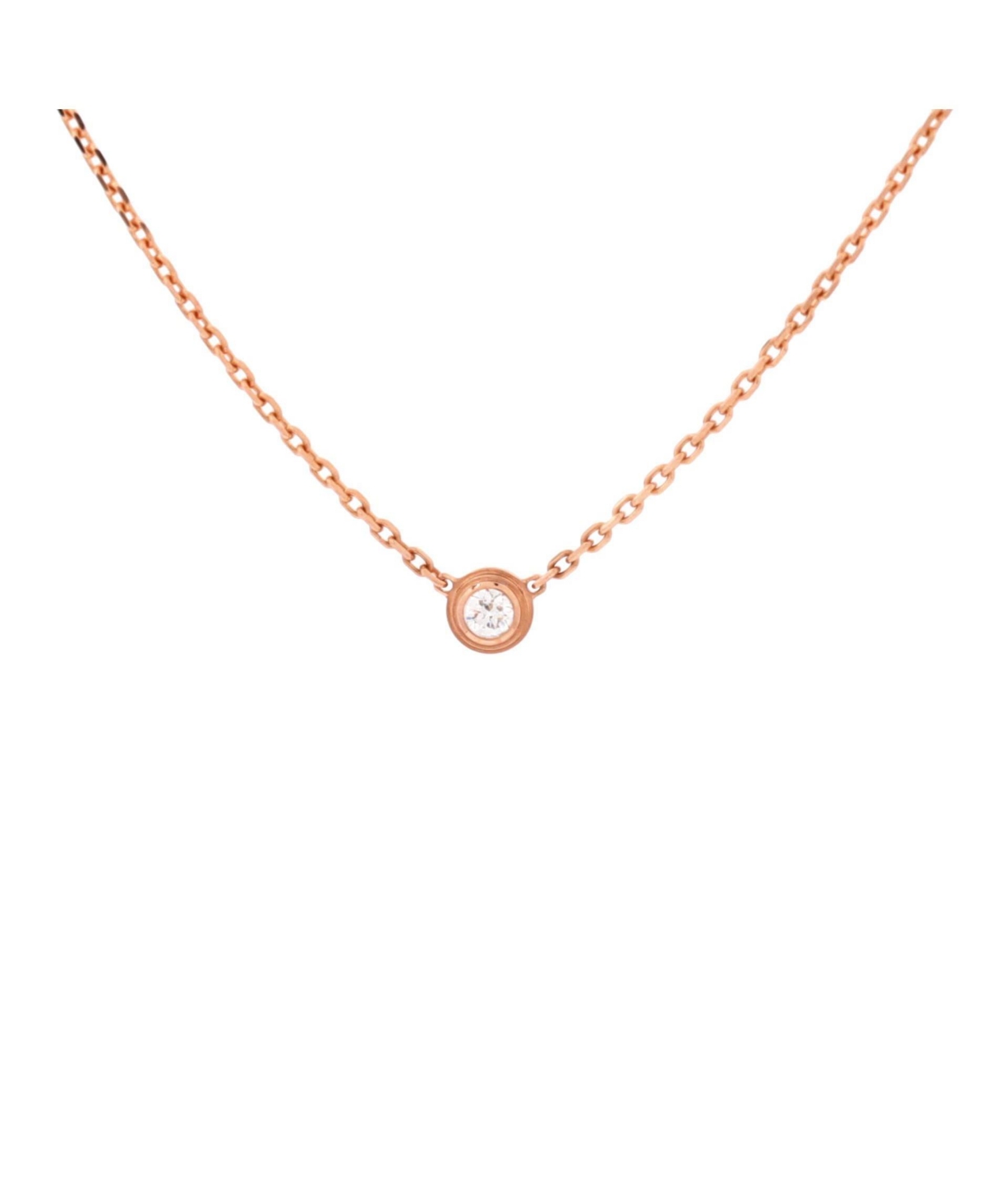 Xs Cartier D'Amour Pendant Necklace 18K Rose Gold with Diamond - 18k rose gold
