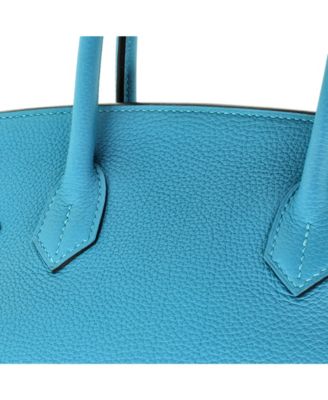 Pre-Owned Hermes Birkin 30 Handbag Blue Togo with Gold Hardware