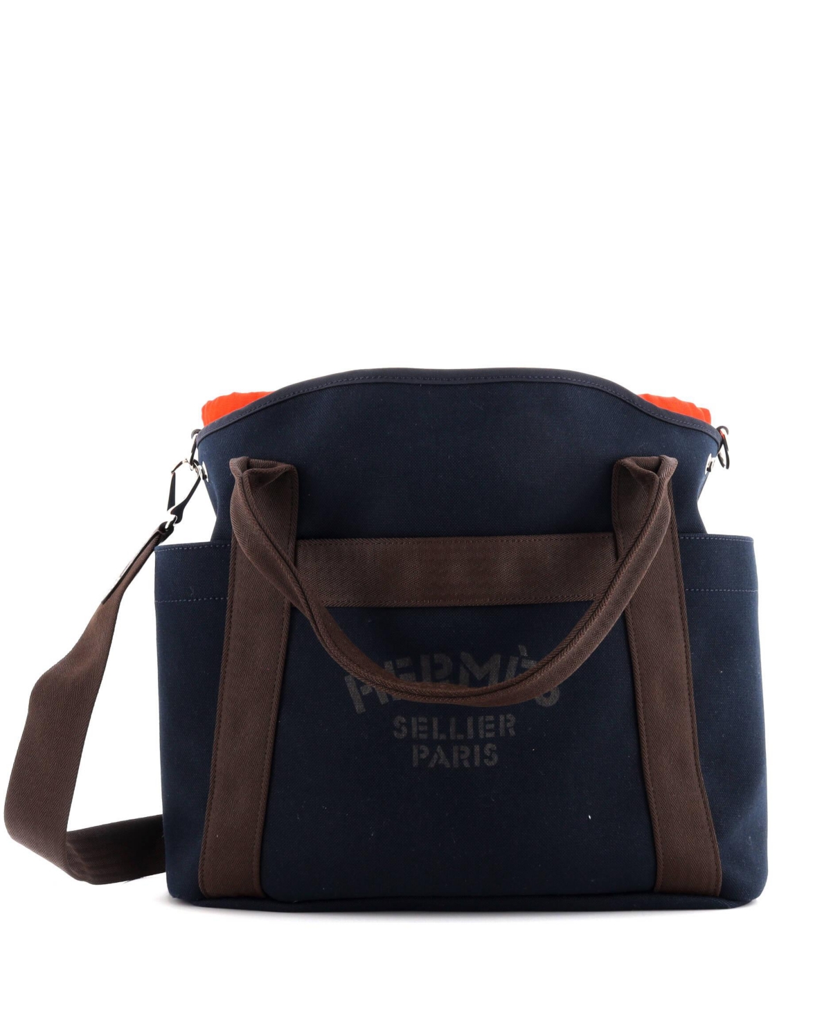 Pre-Owned HERMES Sac De Pansage Groom Handbag Canvas