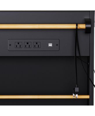 Rolling Kitchen Island Cart with Drop Leaf & Storage